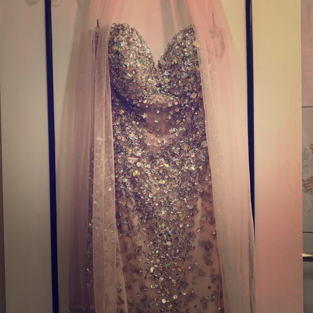 Peach Colored Gown by Royal Queen Collection